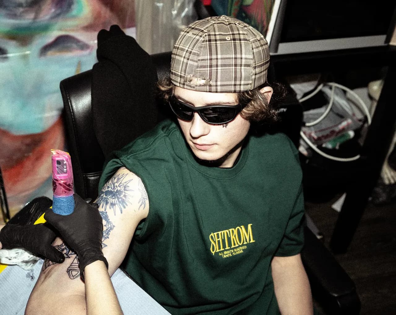 Fresh ink mid-session — the culture around SHTROM, not just the client work.